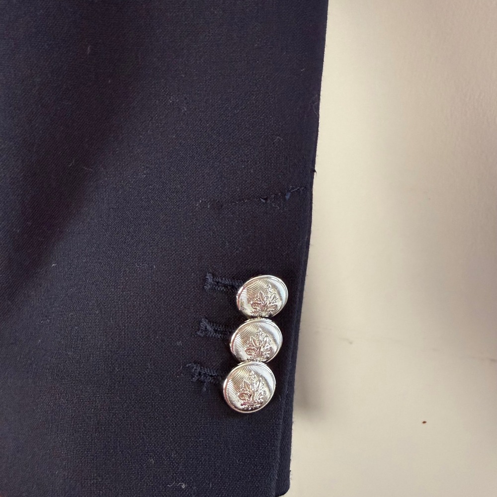 ZARA BASIC Collection Navy Double Breasted Long B… - image 11